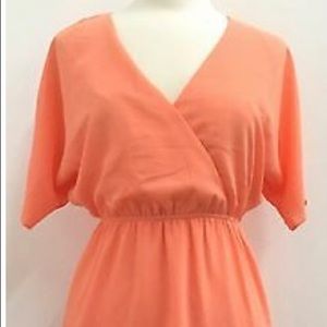 Gianni Bini Peach Fuzz Cold Shoulder Mini Dress